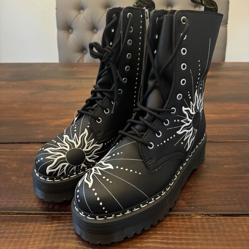 Dr Martens Jadon Hi Solar Flare Platform Boots - Picture 2 of 8